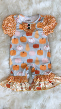 Load image into Gallery viewer, Pumpkin Ruffle Romper
