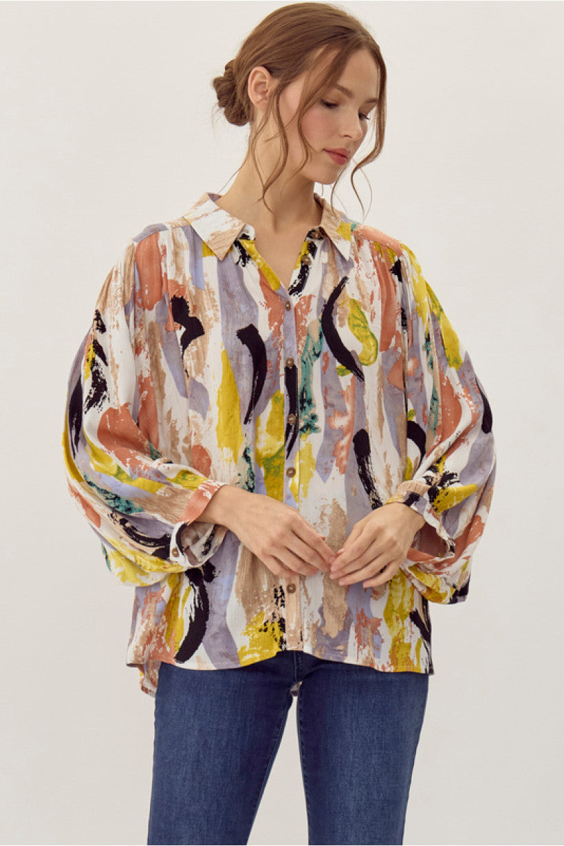 Paint Me Free - Buttondown Blouse