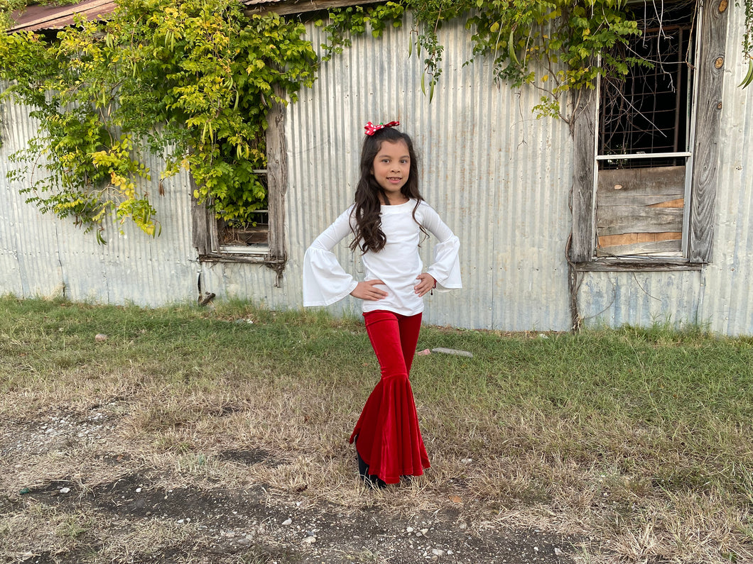 Red Velvet Bell Bottoms