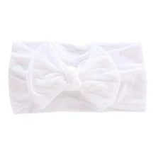 Load image into Gallery viewer, BELUGA WHITE NYLON BOW HEADWRAP
