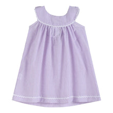 Load image into Gallery viewer, Light Purple Seersucker Yoke Dress
