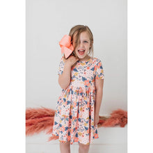 Load image into Gallery viewer, FIELD OF FLOWERS SHORT SLEEVE TWIRL DRESS
