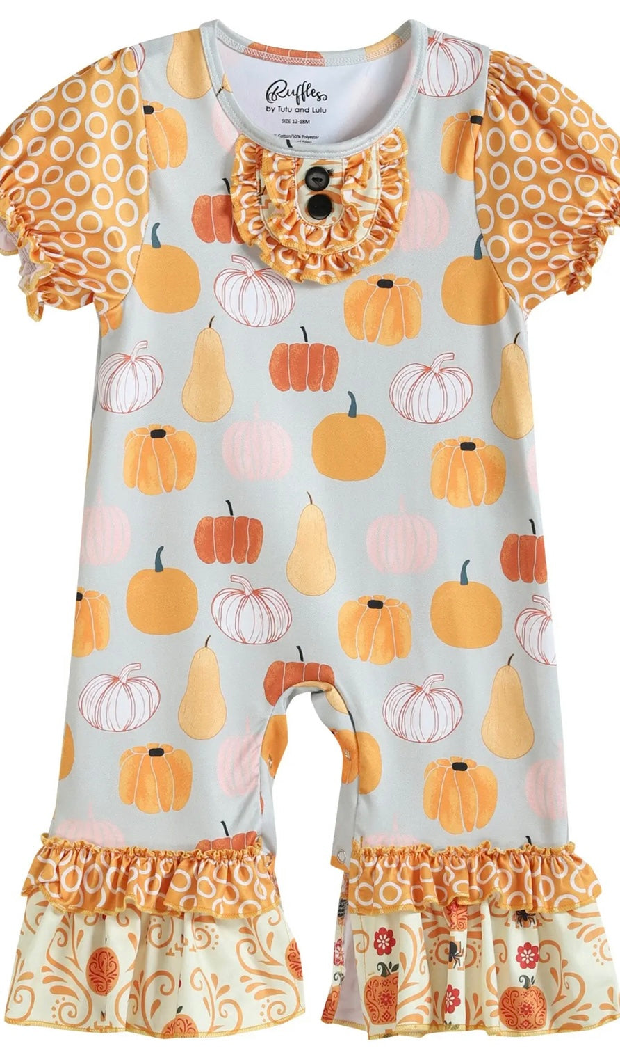 Pumpkin Ruffle Romper