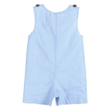 Load image into Gallery viewer, Blue Gingham Dog Shortalls
